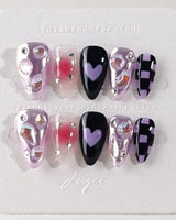 Purple Frost - Joyeenails - DO028 - XS / Short Stiletto