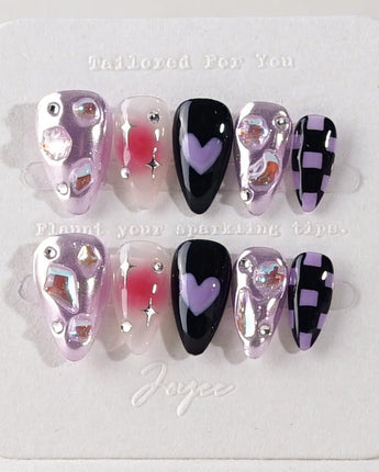 Purple Frost - Joyeenails - DO028 - XS / Short Stiletto