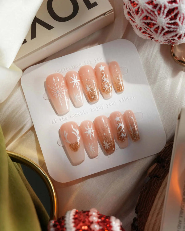 Silent Night - Joyeenails - XM019 - XS / Medium Coffin