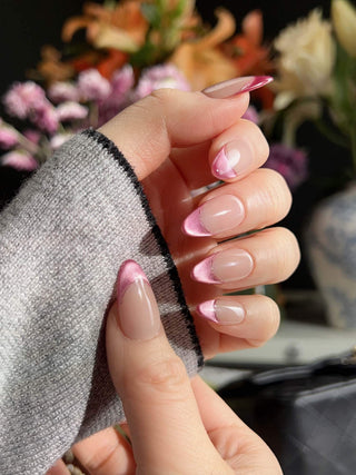 Silk Blush press-on nails by Joyee Nails