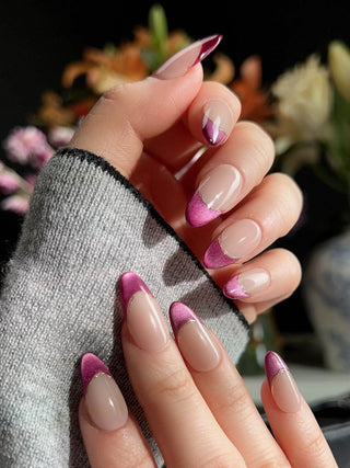 Silk Plum press-on nails by Joyee Nails