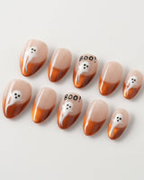 Spooky Glow - Amber - Joyeenails - HW020 - XS / Extra Short Almond