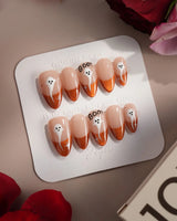 Spooky Glow - Amber - Joyeenails - HW020 - XS / Short Almond