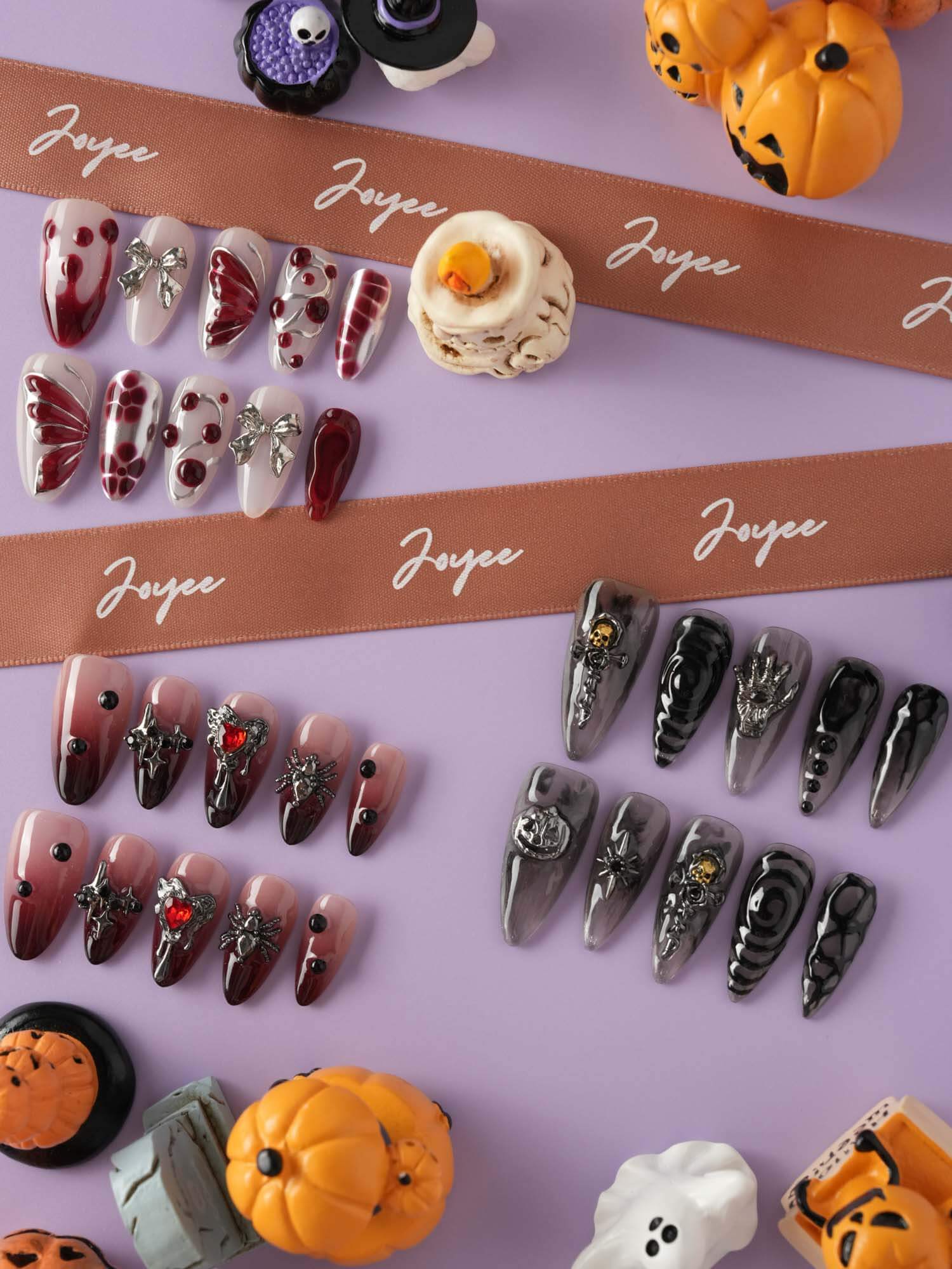 Spooky Nails – Scharlachrote Press-On-Nägel