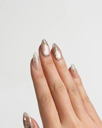 Champagne Nova nails — Icy Nude Pink & by Joyee Nails