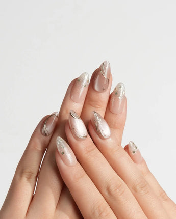 Champagne Nova nails — Icy Nude Pink & by Joyee Nails