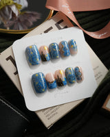 Starry Night short square press-on nails
