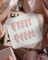 Sunday Light press-on nails — Translucent Aurora Pink Gradient,