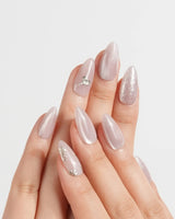 Sweet Nothings press-on nails — Soft Nude Pink, Glitter