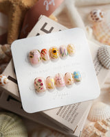 The Botanist Extra Short Squoval press on nails, handmade custom nails by Joyeenails