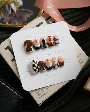 THE GAMBIT Extra Short Square press-on nails