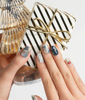 The Little Prince press-on nails — Starry Blue & Milky