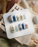 The Little Prince Short Square press on nails, handmade custom nails by Joyeenails