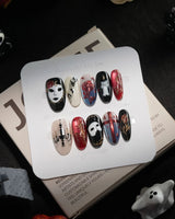 The Phantom handmade press-on nails in medium oval shape by Joyee Nails