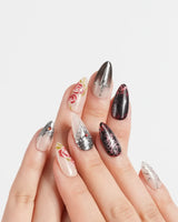 THE VALKYRIE press-on nails — Dark Medieval Style, Metallic