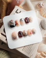 THE VALKYRIE Extra Short Squoval press on nails, handmade custom nails by Joyeenails