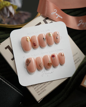 Treat Box short oval press-on nails