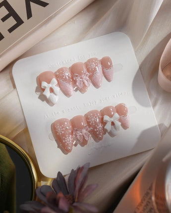 Warm Sweater nails — Misty Nude Pink & by Joyee Nails