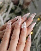 Warm Sweater press-on nails — Misty Nude Pink &