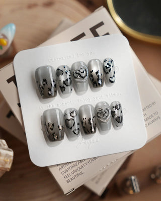 Wild Heart press-on nails by Joyee Nails